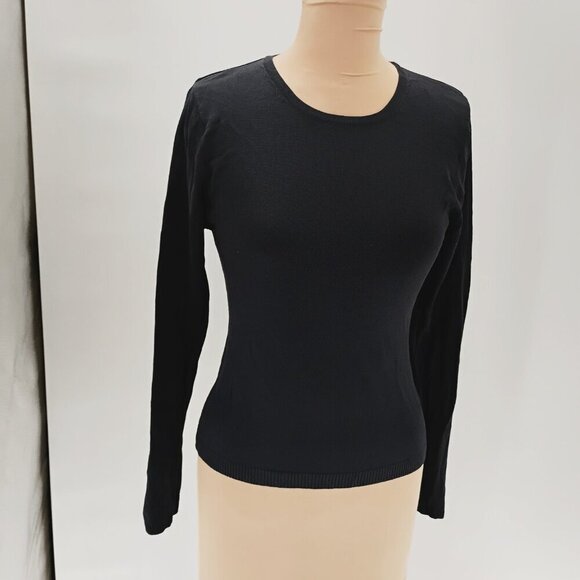New Reformation Sybil Long Sleeve Cross Strap Top In Black Size M - Picture 2 of 12